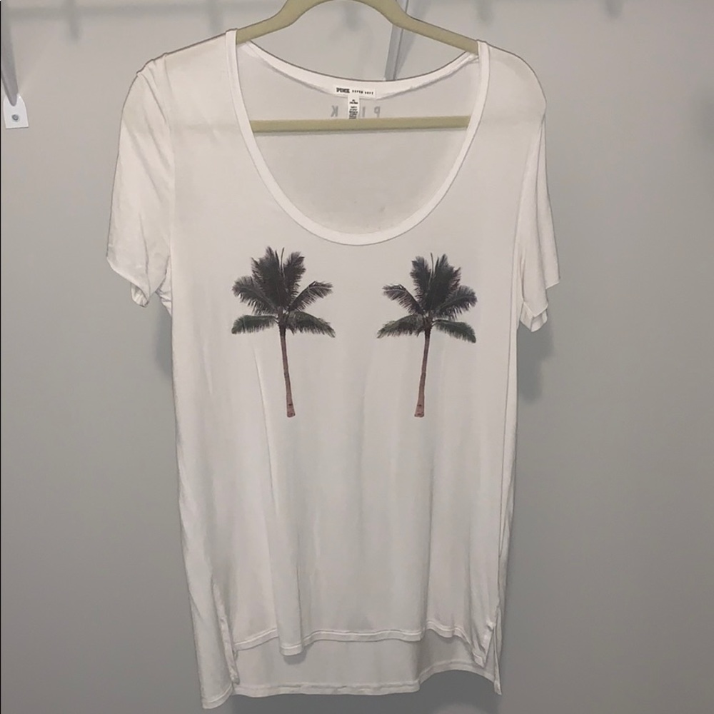 Beachy Palm Tree Pink T-Shirts